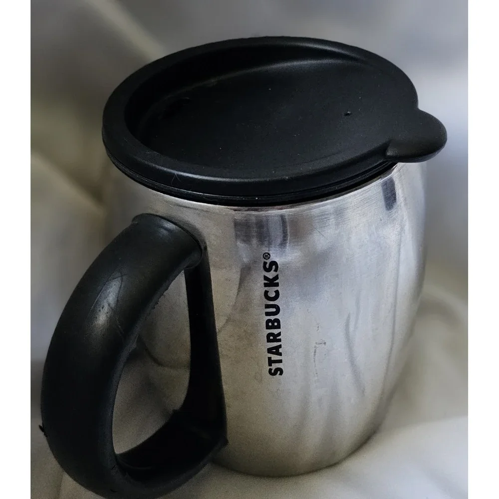 2 Starbucks: 2012 Stainless Barrel Hot/Cold & 2020 Xmas Navy Poinsettia Ceramic - Picture 2 of 15
